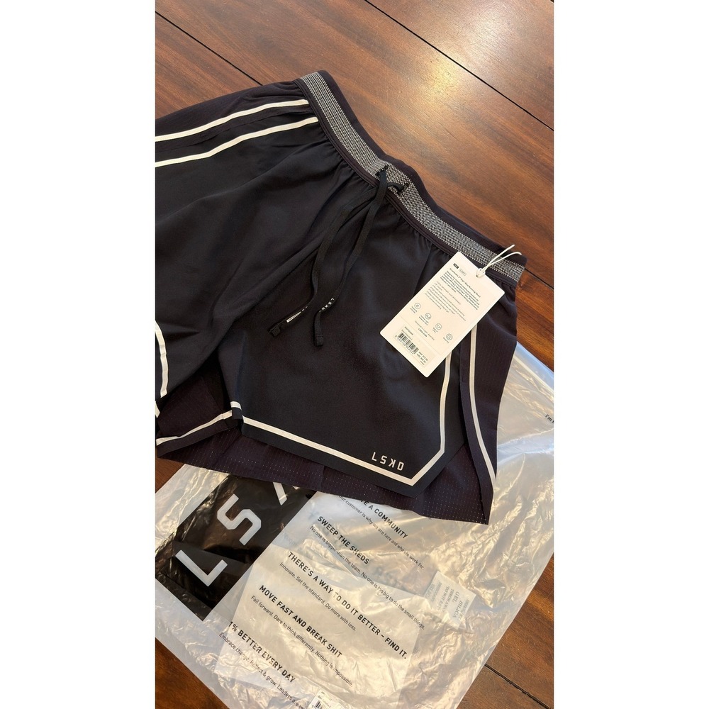 LSKD Accelerate 3" High-Rise Running Shorts Black Reflective Women Small NEW NWT - Picture 4 of 16